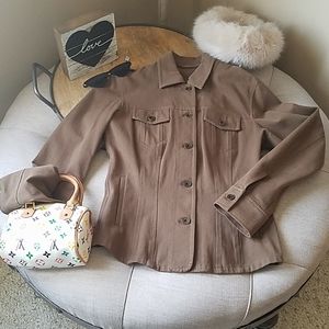Olsen short brown jacket